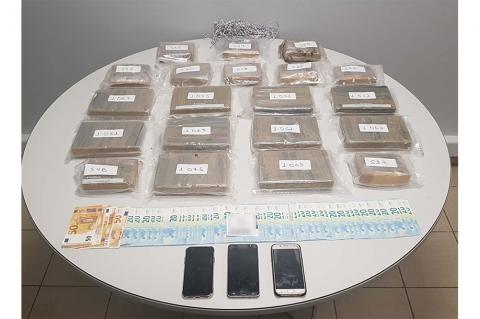 ΠΕΡΙΣΣΟΤΕΡΑ ΑΠΟ 16 ΚΙΛΑ ΚOΚΑΪΝΗΣ ΚΑΤΑΣΧΕΘΗΚΑΝ ΑΠΟ ΑΣΤΥΝΟΜΙΚΟΥΣ ΤΗΣ ΔΙΕΥΘΥΝΣΗΣ ΑΣΦΑΛΕΙΑΣ ΘΕΣΣΑΛΟΝΙΚΗΣ