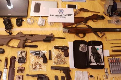 Eξάρθρωση από το Τ.Α. Αμαρουσίου εγκληματικής οργάνωσης που διέπραττε κλοπές σε διάφορες περιοχές της Αττικής, της Πελοποννήσου και της Στερεάς Ελλάδας