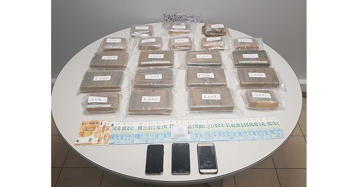 ΠΕΡΙΣΣΟΤΕΡΑ ΑΠΟ 16 ΚΙΛΑ ΚOΚΑΪΝΗΣ ΚΑΤΑΣΧΕΘΗΚΑΝ ΑΠΟ ΑΣΤΥΝΟΜΙΚΟΥΣ ΤΗΣ ΔΙΕΥΘΥΝΣΗΣ ΑΣΦΑΛΕΙΑΣ ΘΕΣΣΑΛΟΝΙΚΗΣ