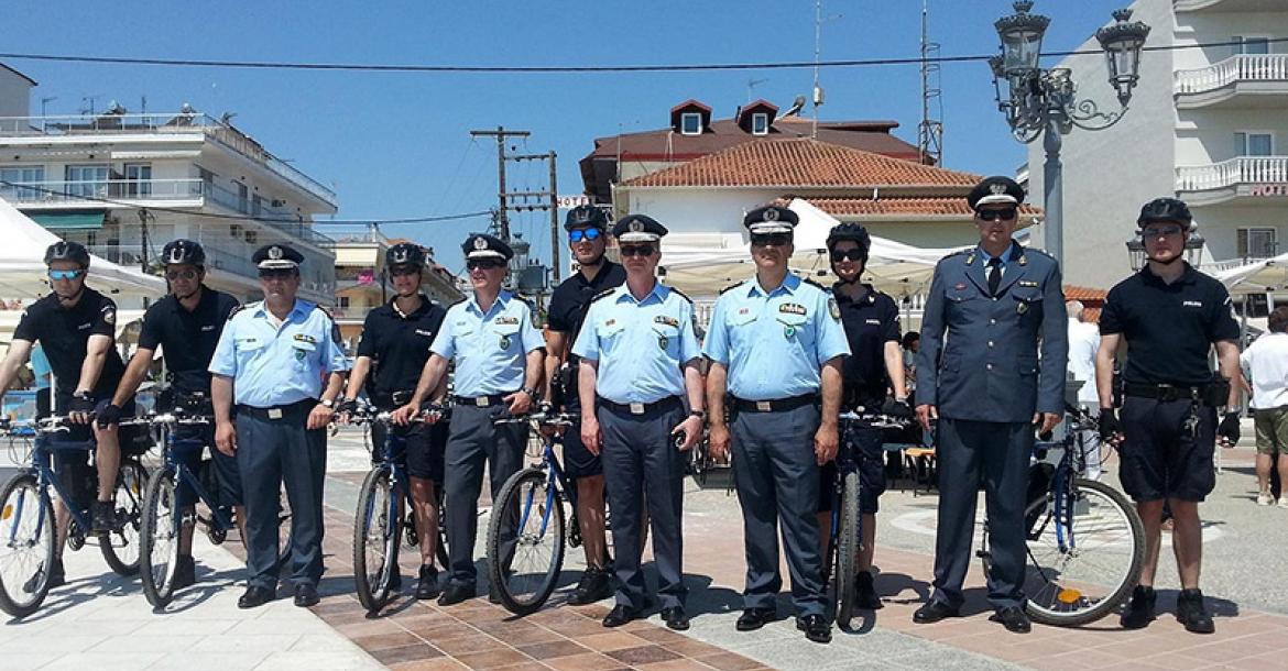 Ξεκίνησε η εφαρμογή του θεσμού της αστυνόμευσης με ποδήλατα και στην Κατερίνη.