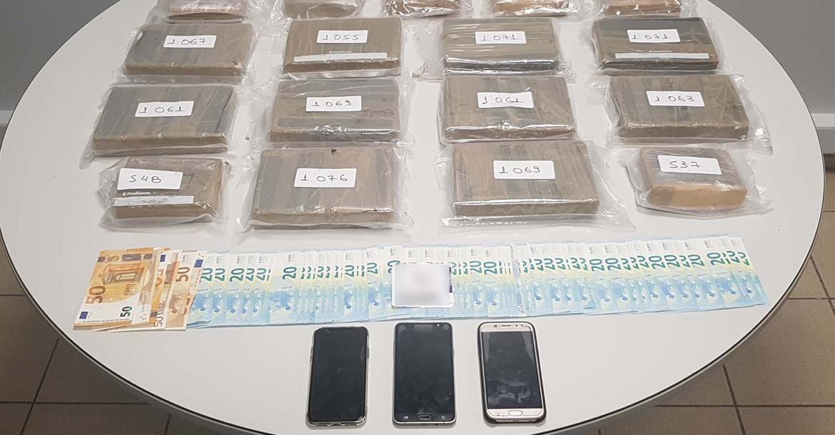ΠΕΡΙΣΣΟΤΕΡΑ ΑΠΟ 16 ΚΙΛΑ ΚOΚΑΪΝΗΣ ΚΑΤΑΣΧΕΘΗΚΑΝ ΑΠΟ ΑΣΤΥΝΟΜΙΚΟΥΣ ΤΗΣ ΔΙΕΥΘΥΝΣΗΣ ΑΣΦΑΛΕΙΑΣ ΘΕΣΣΑΛΟΝΙΚΗΣ